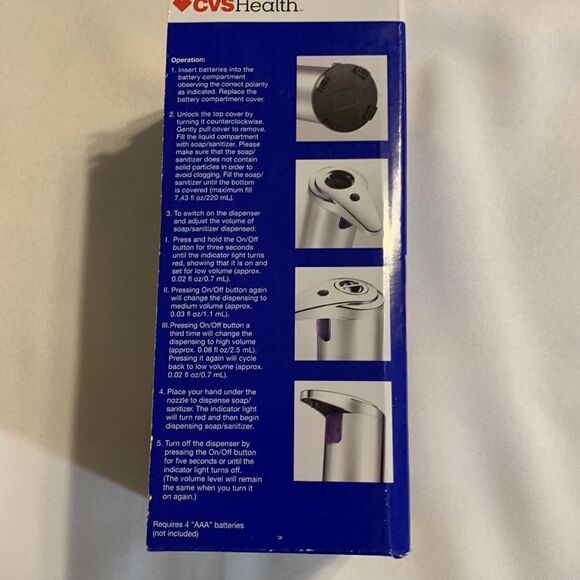 CVS health automatic touchless sanitizer and soap dispenser - Picture 4 of 5